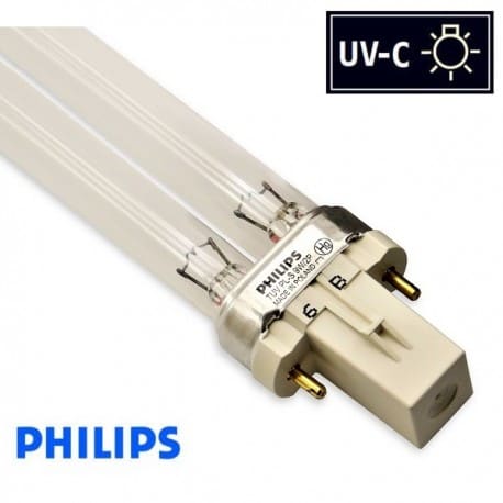 Promiennik UV-C Świetlówka UVC PHILIPS TUV PL-S 9W trzonek G23 - od AQUA-LIGHT