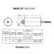 Kondensator MKSP-5P Miflex 20uF, wymiary | sklep AQUA-LIGHT.pl