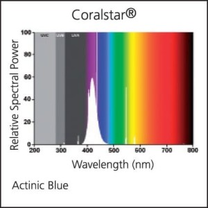 Świetlówka Coralstar T8 30W Sylvania - widmo | sklep AQUA-LIGHT.pl