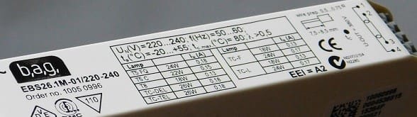 EBS26.1M-01/220-240 statecznik elektroniczny_tabliczka