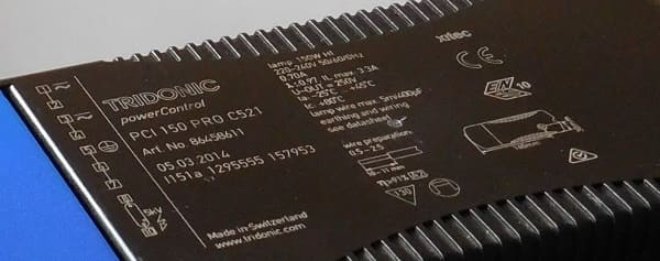 PCI 150 PRO C521 powerControl Tridonic statecznik elektroniczny do HQI 150W_tabliczka