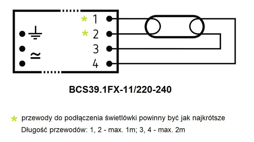 BCS39.1FX-11/220-240 schemat połączeń