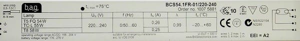 Statecznik BCS54.1-FR-01/220-240