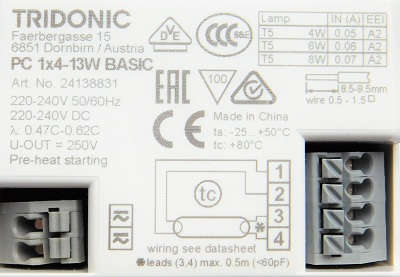 Statecznik elektroniczny PC 1x4-13W Basic Tridonic | sklep AQUA-LIGHT.pl