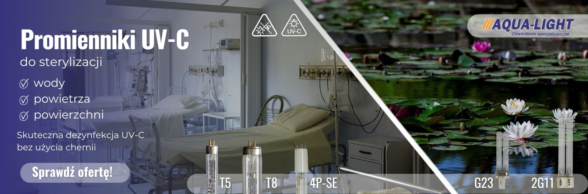 promienniki i lampy sterylizujące uvc